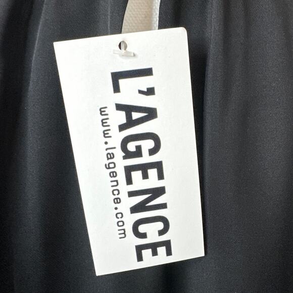 L'Agence Black High neckline tie front sleeveless top Size Small NWT - Picture 4 of 4